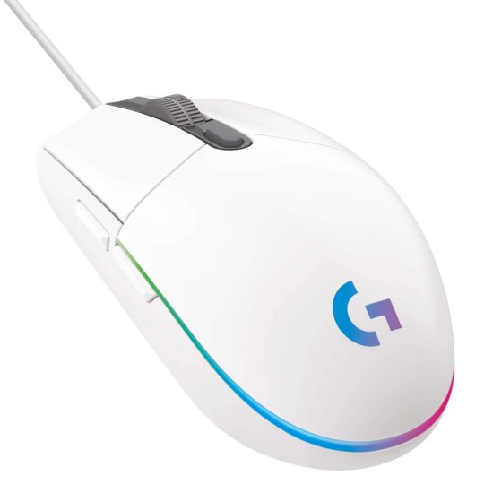 LOGITECH G102 8K DPI LIGHTSYNC RGB WITH 6 PROGRAMMABLE BUTTONS GAMING MOUSE – WHITE