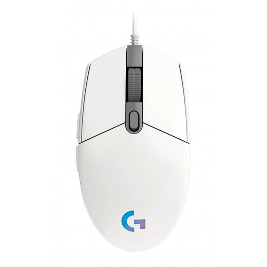 LOGITECH G102 8K DPI LIGHTSYNC RGB WITH 6 PROGRAMMABLE BUTTONS GAMING MOUSE – WHITE