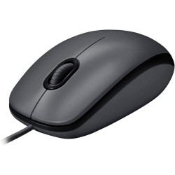 LOGITECH M100 WIRED USB OPTICAL MOUSE RIGHT & LEFT-HAND USE FULL-SIZE COMFORT ( BLACK )