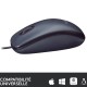 LOGITECH M100 WIRED USB OPTICAL MOUSE RIGHT & LEFT-HAND USE FULL-SIZE COMFORT ( BLACK )