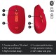 LOGITECH M590 MULTI-DEVICE SILENT NAVIGATION WITH EXTRA CONTROLS WIRELESS MOUSE ( RED )