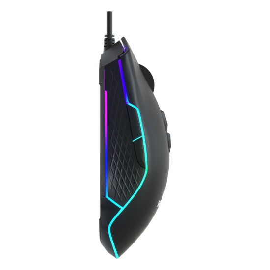 PHILIPS SPK9201B G201 SERIES RGB, 8 PROGRAMMABLE BUTTONS, 4 LEVELS ADJUSTABLE DPI MECHANICAL WIRED GAMING MOUSE - BLACK