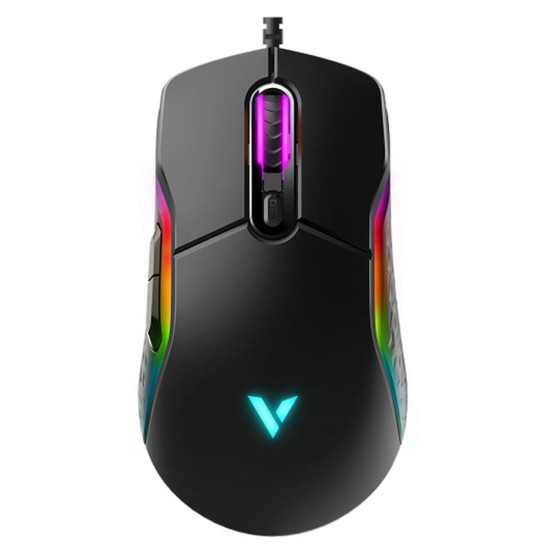RAPOO VT200 6200DPI RGB IR OPTICAL ERGONOMIC DESIGN WITH 8 PROGRAMMABLE BUTTONS WIRED GAMING MOUSE - BLACK
