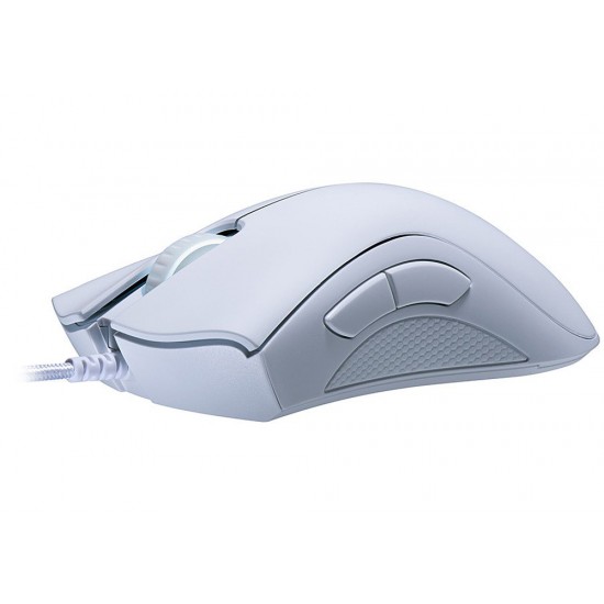 RAZER DEATHADDER ESSENTIAL 6400 DPI 5 PROGRAMMABLE BUTTONS OPTICAL WIRED GAMING MOUSE - WHITE EDITION 