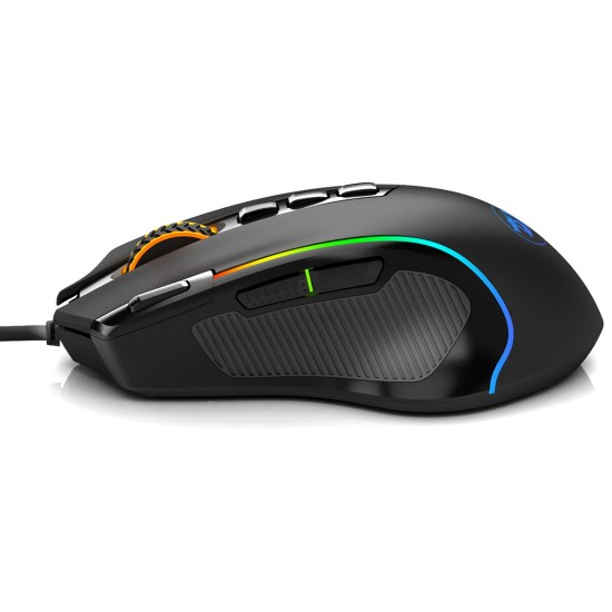 REDRAGON M612 RGB PREDATOR 8000 DPI WIRED OPTICAL GAMER MOUSE WITH 11 PROGRAMMABLE BUTTON & 5 BACKLIT MODES