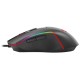 REDRAGON TRIDENT M616 10000 DPI 5 ADJUSTABLE LEVELS 6 PROGRAMMABLE BUTTONS 8 RGB BACKLIT MODES CUSTOM MACROS SOFTWARE SUPPORTED ERGONOMIC DESIGN COMFORT GRIP OPTICAL SENSOR RGB WIRED GAMING MOUSE - BLACK