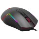 REDRAGON TRIDENT M616 10000 DPI 5 ADJUSTABLE LEVELS 6 PROGRAMMABLE BUTTONS 8 RGB BACKLIT MODES CUSTOM MACROS SOFTWARE SUPPORTED ERGONOMIC DESIGN COMFORT GRIP OPTICAL SENSOR RGB WIRED GAMING MOUSE - BLACK