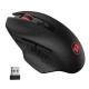 REDRAGON GAINER M656 2.4GHZ NANO RECEIVER 4000 DPI 5 DPI LEVELS 7 PROGRAMMABLE MACRO BUTTONS RED LED BACKLIT PIXART SENSOR ECO MODE PRO SOFTWARE SUPPORTED WIRELESS GAMING MOUSE - BLACK