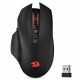 REDRAGON GAINER M656 2.4GHZ NANO RECEIVER 4000 DPI 5 DPI LEVELS 7 PROGRAMMABLE MACRO BUTTONS RED LED BACKLIT PIXART SENSOR ECO MODE PRO SOFTWARE SUPPORTED WIRELESS GAMING MOUSE - BLACK