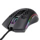 REDRAGON STORM M808 LIGHTWEIGHT RGB 12400 DPI 85G HONEYCOMB SHELL 7 PROGRAMMABLE BUTTONS SUPER-LITE WEAVE CABLE CUSTOM WIRED GAMING MOUSE – BLACK