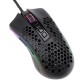 REDRAGON STORM M808 LIGHTWEIGHT RGB 12400 DPI 85G HONEYCOMB SHELL 7 PROGRAMMABLE BUTTONS SUPER-LITE WEAVE CABLE CUSTOM WIRED GAMING MOUSE – BLACK