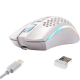 REDRAGON STORM PRO M808W 16000 DPI RGB HONEYCOMB SHELL 2.4GHZ DUAL MODE 7 PROGRAMMABLE BUTTONS RECHARGEABLE BATTERY WIRELESS GAMING MOUSE – WHITE