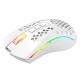 REDRAGON STORM PRO M808W 16000 DPI RGB HONEYCOMB SHELL 2.4GHZ DUAL MODE 7 PROGRAMMABLE BUTTONS RECHARGEABLE BATTERY WIRELESS GAMING MOUSE – WHITE