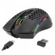 REDRAGON STORM PRO M808 16000 DPI RGB HONEYCOMB SHELL 2.4GHZ DUAL MODE 7 PROGRAMMABLE BUTTONS RECHARGEABLE BATTERY WIRELESS GAMING MOUSE – BLACK