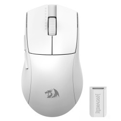 REDRAGON M916W K1NG PRO 1K UP TO 26000 DPI 3 MODE CONNECTIVITY ULTRA LIGHTWEIGHT ERGONOMIC WIRELESS GAMING MOUSE - WHITE
