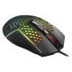 REDRAGON REAPING M987-K 12400 DPI 6 PROGRAMMABLE BUTTONS RGB BACKLIT HONEYCOMB SHELL ULTRA-LIGHT 55G USB 1.8M CABLE ERGONOMIC WIRED GAMING MOUSE – BLACK
