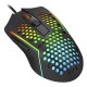 REDRAGON REAPING M987-K 12400 DPI 6 PROGRAMMABLE BUTTONS RGB BACKLIT HONEYCOMB SHELL ULTRA-LIGHT 55G USB 1.8M CABLE ERGONOMIC WIRED GAMING MOUSE – BLACK