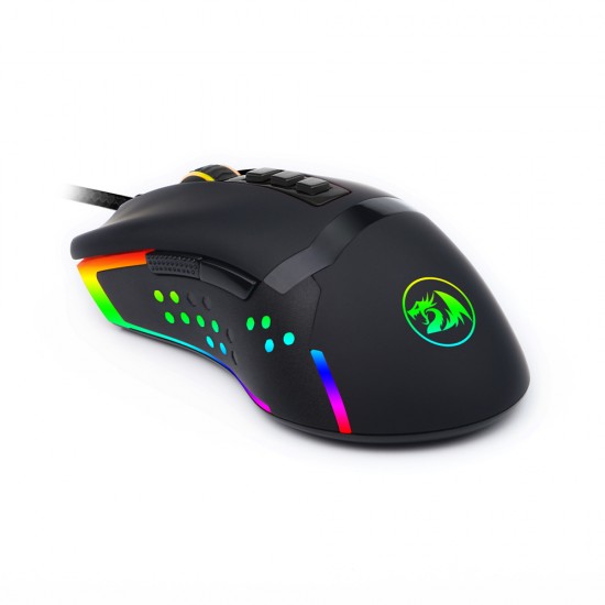 REDRAGON OCTOPUS M712 10000DPI 8 BUTTONS 12 RGB MODES WIRED GAMING MOUSE - BLACK 