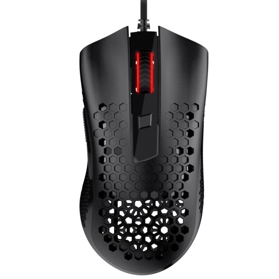 REDRAGON M808-N STORM BASIC WIRED  LIGHTWEIGHT HONEYCOMB 12400 DPI GAMING MOUSE - BLACK 