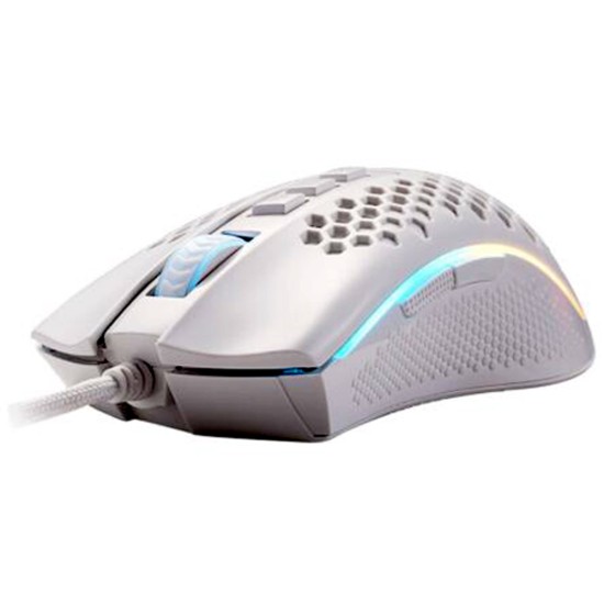 REDRAGON M808W-RGB STORM WIRED 12400 DPI HONEYCOMB GAMING MOUSE - WHITE