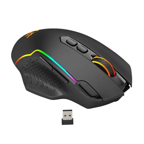  REDRAGON  TAIPAN PRO M810 10000 DPI WIRED WIRELESS GAMER MOUSE WITH RAPID FIRE KEY 8 MACRO BUTTONS 45-HOUR DURABLE POWER CAPACITY AND RGB BACKLIT 