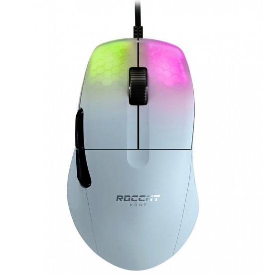 ROCCAT KONE PRO LIGHTWEIGHT SHELL WITH 19K DPI OPTICAL SENSOR WIRED GAMING MOUSE - WHITE