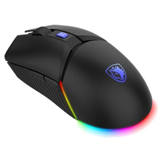 SADES AKIMBO S18 LIGHTWEIGHT RGB DUAL MODE 16000 DPI ULTRA LEVE 78G WIRELESS GAMING MOUSE - BLACK