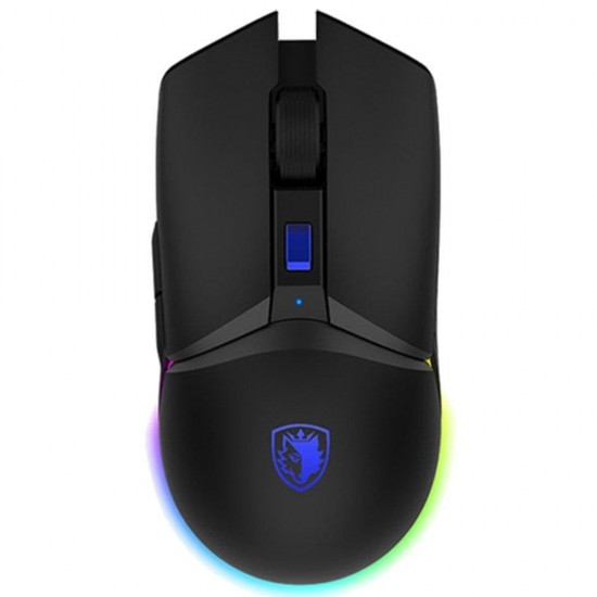 SADES AKIMBO S18 LIGHTWEIGHT RGB DUAL MODE 16000 DPI ULTRA LEVE 78G WIRELESS GAMING MOUSE - BLACK