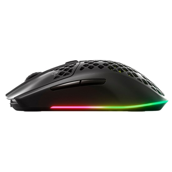 STEELSERIES AEROX 3 200 HOUR BATTERY LIFE AQUABARRIER™ ULTRA LIGHTWEIGHT WIRELESS GAMING MOUSE - BLACK 