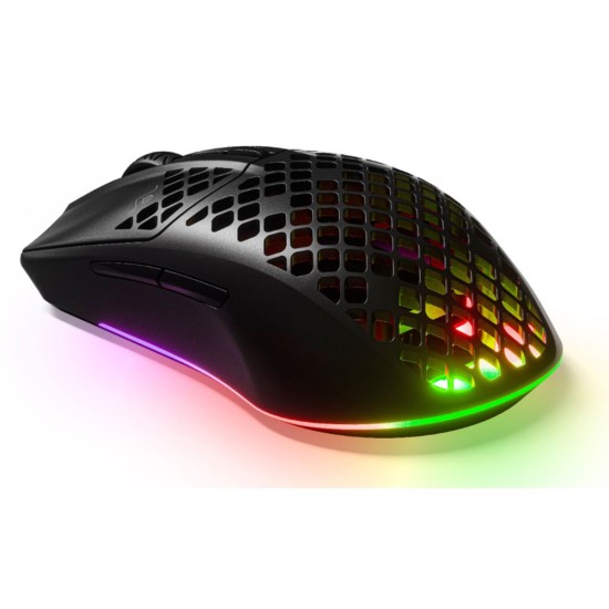 STEELSERIES AEROX 3 200 HOUR BATTERY LIFE AQUABARRIER™ ULTRA LIGHTWEIGHT WIRELESS GAMING MOUSE - BLACK 