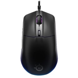 STEELSERIES RIVAL 3 GEN 2 8500 DPI TRUEMOVE CORE 60M CLICKS LOW LATENCY 77G LIGHTWEIGHT RGB WIRED GAMING MOUSE - BLACK