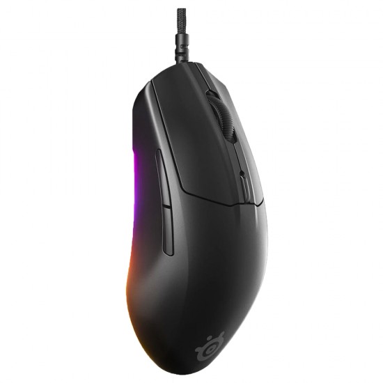 STEELSERIES RIVAL 3 GEN 2 8500 DPI TRUEMOVE CORE 60M CLICKS LOW LATENCY 77G LIGHTWEIGHT RGB WIRED GAMING MOUSE - BLACK