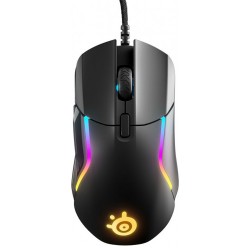 STEELSERIES RIVAL 5 OPTICAL ERGONOMIC GOLDEN MICRO IP54 SWITCHES PROGRAMMABLE LAYOUT WITH 9 BUTTONS COMPETITIVE 85G LIGHTWEIGHT EXTRA DURABLE ILLUMINATED WIRED GAMING MOUSE - BLACK