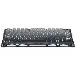 GRAVASTAR MERCURY K1 75% ALUMINUM ALLOY EXOSKELETON DESIGN GASKET COMPACT CUSTOM KEYBOARD HOT-SWAP SOCKET LINEAR SWITCHES WITH RGB BACKLIT & FRAME WIRELESS MECHANICAL GAMING KEYBOARD - GRADIENT BLACK