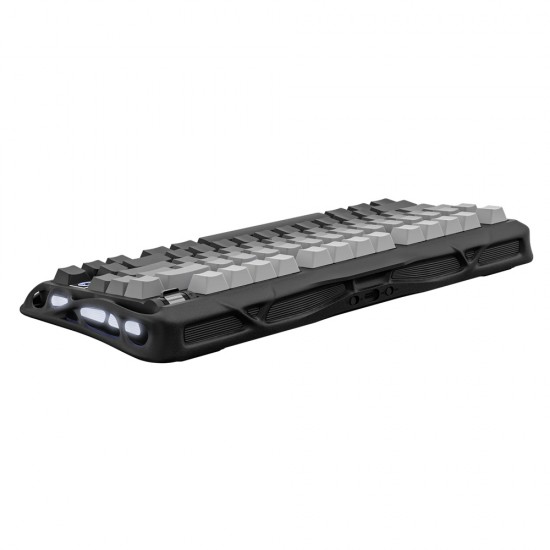 GRAVASTAR MERCURY K1 75% ALUMINUM ALLOY EXOSKELETON DESIGN GASKET COMPACT CUSTOM KEYBOARD HOT-SWAP SOCKET LINEAR SWITCHES WITH RGB BACKLIT & FRAME WIRELESS MECHANICAL GAMING KEYBOARD - GRADIENT BLACK
