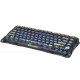 GRAVASTAR MERCURY K1 LITE 75% MECHANICAL KEYBOARD GASKET HOT SWAPPABLE GAMING KEYBOARD PRE-LUBED LINEAR SWITCHES RGB BACKLIT WIRELESS KEYBOARD - TRANSPARENT BLACK