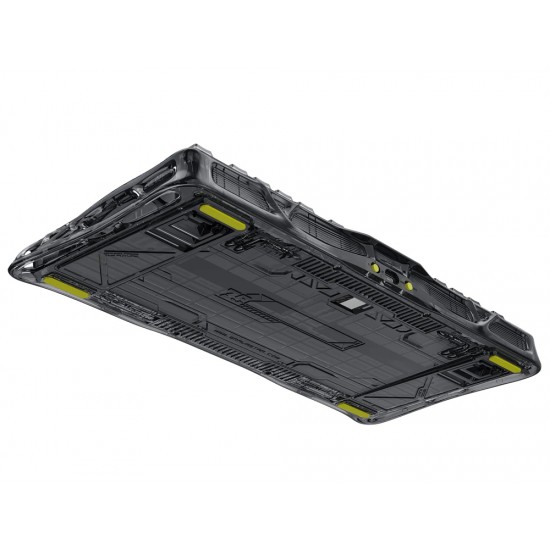 GRAVASTAR MERCURY K1 LITE 75% MECHANICAL KEYBOARD GASKET HOT SWAPPABLE GAMING KEYBOARD PRE-LUBED LINEAR SWITCHES RGB BACKLIT WIRELESS KEYBOARD - TRANSPARENT BLACK