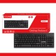 HAING HI-K12 FULL-SIZE WITH MULTIMEDIA AND QUIET KEYSWITCHES 1.8M USB CABLE WIRED KEYBOARD – BLACK