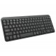 LOGITECH K250 BLUETOOTH WITH NUMPAD COMPACT QUICK CONNECTION SPILL RESISTANT RECYCLED PLASTIC ARA DURABLE FIT WIRELESS KEYBOARD - GRAPHITE