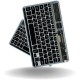 PORODO MAGIC CRYSTAL SHELL 7 LED COLORS BUILT-IN BATTERY ULTRA SLIM BLUETOOTH KEYBOARD - BLACK