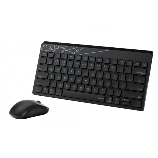 RAPOO 8000GT MULTI-MODE SILENT 1300 DPI BLUETOOTH/ WIRELESS KEYBOARD MOUSE COMBO FOR WINDOWS AND MAC 