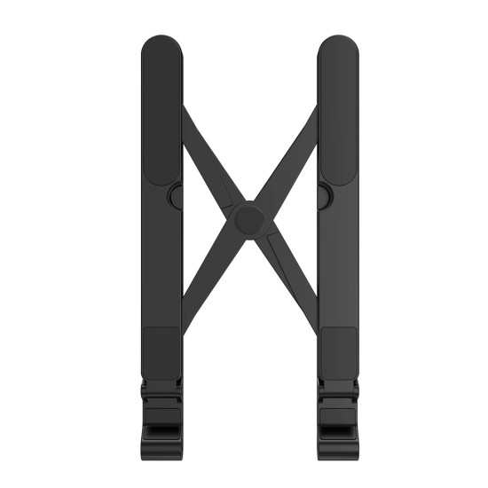 WIWU ZM-902 ERGONOMIC STAND WITH ADJUSTABLE ANGLES & ANTI-SLIP SILICONE PADS FOLDABLE LAPTOP STAND - BLACK