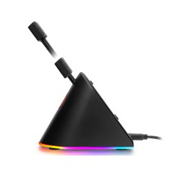 DELTACO GAM-044 FITS ALL WIRED MICE WITH ADJUSTABLE SPRING ARM 8 RGB MODES USB-C GAMING RGB MOUSE BUNGEE - SVART