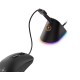 DELTACO GAM-044 FITS ALL WIRED MICE WITH ADJUSTABLE SPRING ARM 8 RGB MODES USB-C GAMING RGB MOUSE BUNGEE - SVART