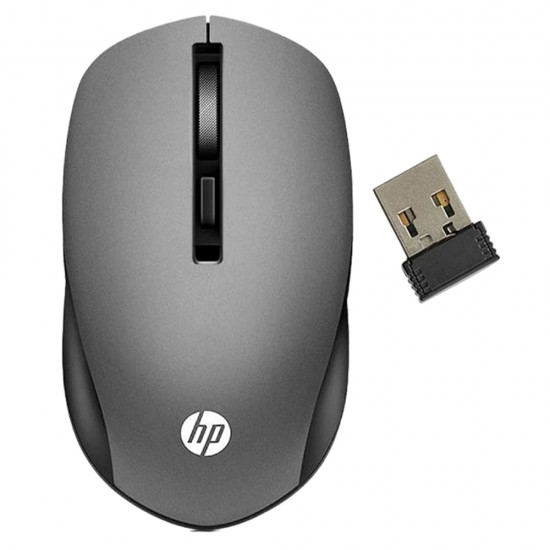 HP S1000 PLUS SILENT 2.4GHZ WITH 1600DPI ADJUSTABLE INVISIBLE OPTICAL SENSOR WIRELESS USB MOUSE – BLACK