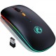 IMICE E-1300 LUMINOUS WIRELESS MOUSE 1600 DPI BLACK 