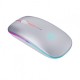 IMICE E-1300 RECHARGEABLE BLUETOOTH DUAL MODE MUTE LUMINOUS WIRELESS MOUSE - SILVER