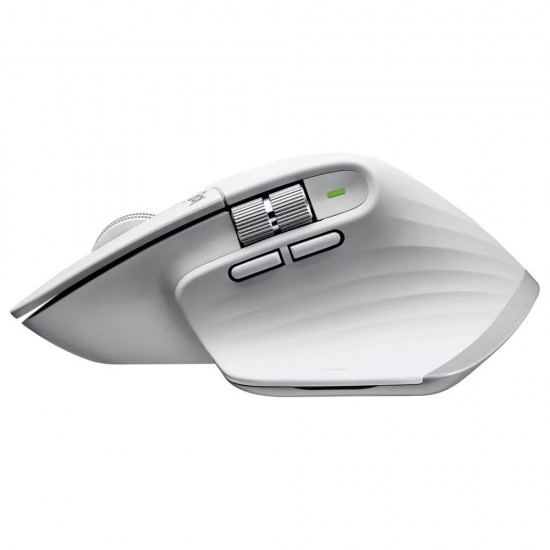 LOGITECH MX MASTER 3S ERGONOMIC, 8K DPI, SCROLLS ON GLASS, SILENT CLICKS, USB-C, BLUETOOTH, WINDOWS, LINUX, CHROME, FREE ADOBE CREATIVE CLOUD SUBSCRIPTION WIRELESS MOUSE - LIGHT GRAY