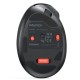 MEETION BTM008 ERGONOMIC VERTICAL TRIPLE MODE BLUETOOTH 5.2 + 2.4GHZ, AND 2400DPI OPTICAL SENSOR WIRELESS MOUSE - BLACK