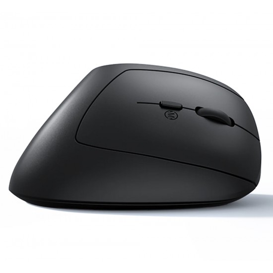 MEETION BTM008 ERGONOMIC VERTICAL TRIPLE MODE BLUETOOTH 5.2 + 2.4GHZ, AND 2400DPI OPTICAL SENSOR WIRELESS MOUSE - BLACK